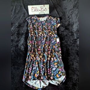 Floral Print Tee Dress with Pockets S